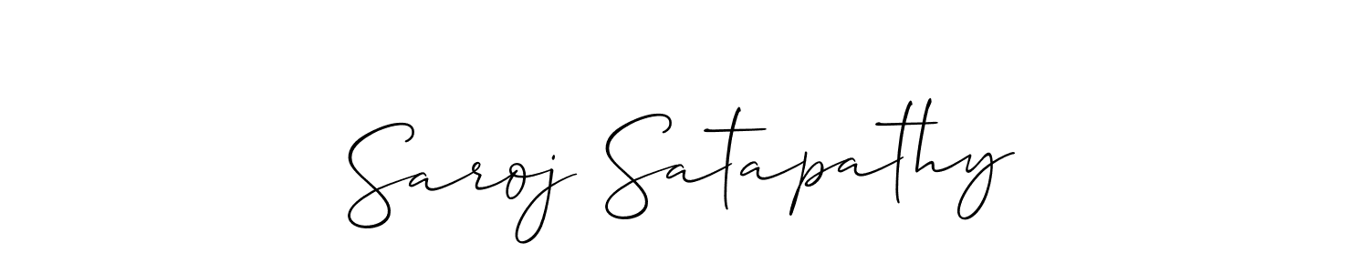 Make a beautiful signature design for name Saroj Satapathy. With this signature (Allison_Script) style, you can create a handwritten signature for free. Saroj Satapathy signature style 2 images and pictures png