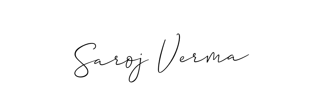 You should practise on your own different ways (Allison_Script) to write your name (Saroj Verma) in signature. don't let someone else do it for you. Saroj Verma signature style 2 images and pictures png