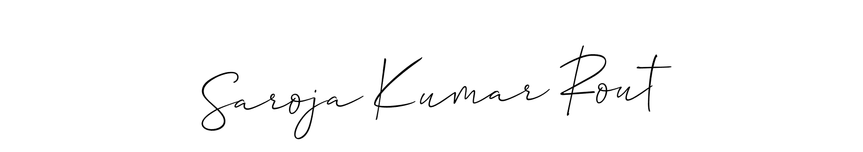 Use a signature maker to create a handwritten signature online. With this signature software, you can design (Allison_Script) your own signature for name Saroja Kumar Rout. Saroja Kumar Rout signature style 2 images and pictures png