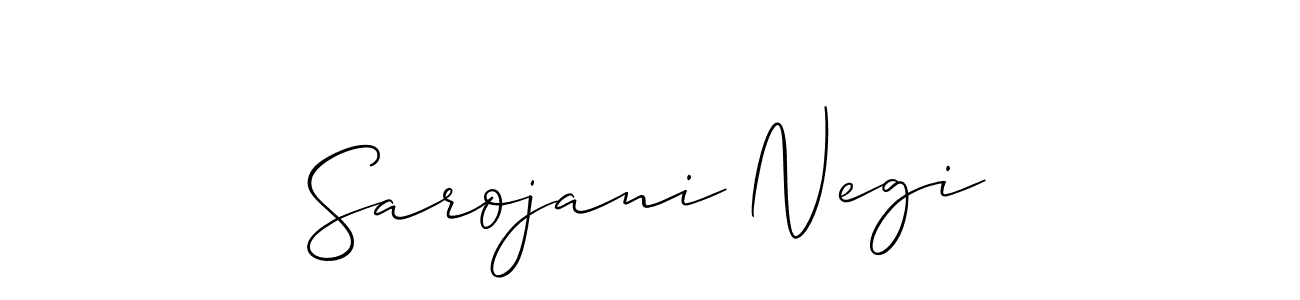 How to make Sarojani Negi signature? Allison_Script is a professional autograph style. Create handwritten signature for Sarojani Negi name. Sarojani Negi signature style 2 images and pictures png