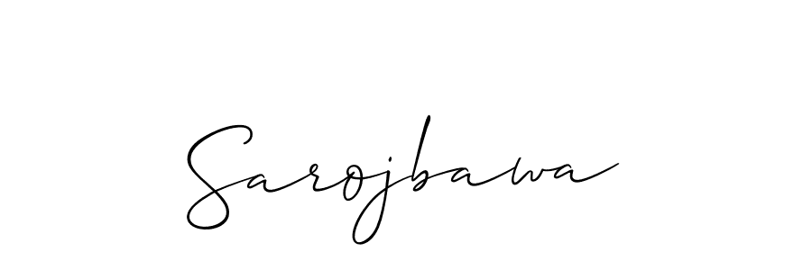 How to make Sarojbawa signature? Allison_Script is a professional autograph style. Create handwritten signature for Sarojbawa name. Sarojbawa signature style 2 images and pictures png