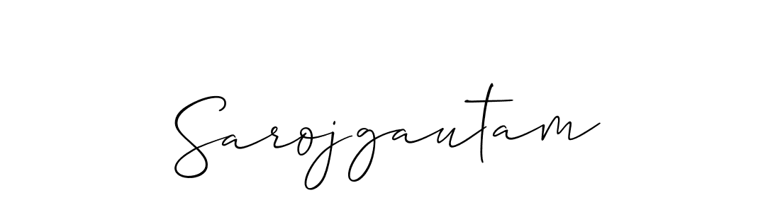 Make a short Sarojgautam signature style. Manage your documents anywhere anytime using Allison_Script. Create and add eSignatures, submit forms, share and send files easily. Sarojgautam signature style 2 images and pictures png