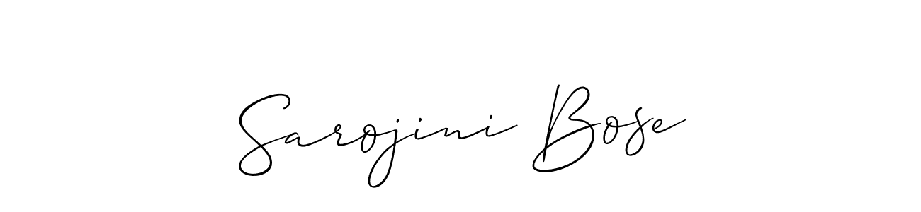 Use a signature maker to create a handwritten signature online. With this signature software, you can design (Allison_Script) your own signature for name Sarojini Bose. Sarojini Bose signature style 2 images and pictures png