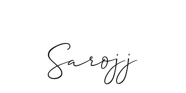 Allison_Script is a professional signature style that is perfect for those who want to add a touch of class to their signature. It is also a great choice for those who want to make their signature more unique. Get Sarojj name to fancy signature for free. Sarojj signature style 2 images and pictures png