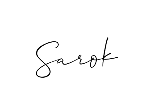 How to make Sarok name signature. Use Allison_Script style for creating short signs online. This is the latest handwritten sign. Sarok signature style 2 images and pictures png