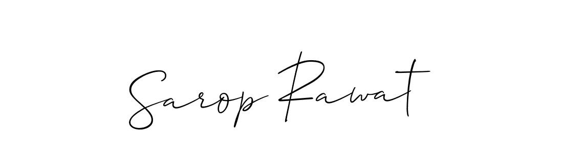 Similarly Allison_Script is the best handwritten signature design. Signature creator online .You can use it as an online autograph creator for name Sarop Rawat. Sarop Rawat signature style 2 images and pictures png