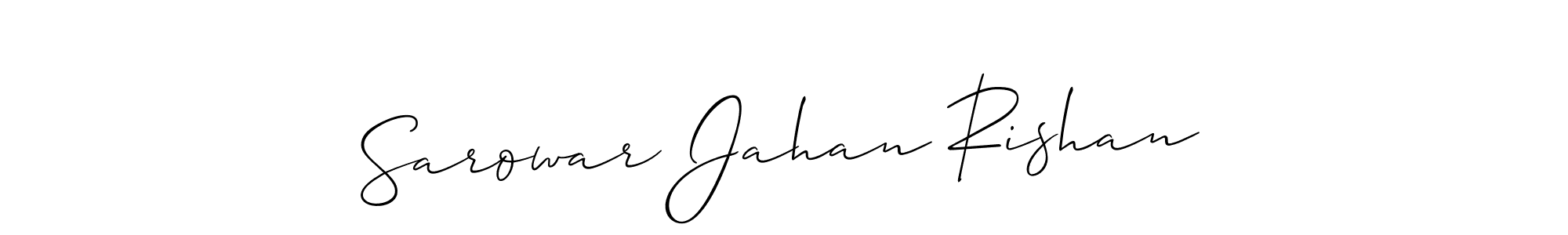 Make a beautiful signature design for name Sarowar Jahan Rishan. Use this online signature maker to create a handwritten signature for free. Sarowar Jahan Rishan signature style 2 images and pictures png