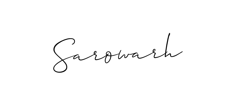 Design your own signature with our free online signature maker. With this signature software, you can create a handwritten (Allison_Script) signature for name Sarowarh. Sarowarh signature style 2 images and pictures png