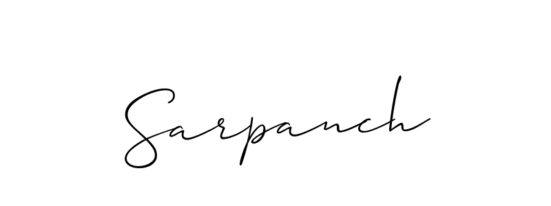 Use a signature maker to create a handwritten signature online. With this signature software, you can design (Allison_Script) your own signature for name Sarpanch. Sarpanch signature style 2 images and pictures png