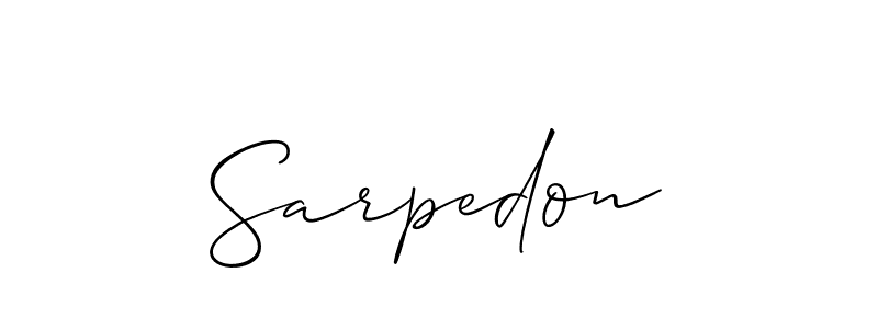 The best way (Allison_Script) to make a short signature is to pick only two or three words in your name. The name Sarpedon include a total of six letters. For converting this name. Sarpedon signature style 2 images and pictures png