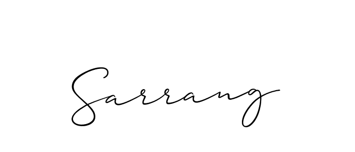 Best and Professional Signature Style for Sarrang. Allison_Script Best Signature Style Collection. Sarrang signature style 2 images and pictures png
