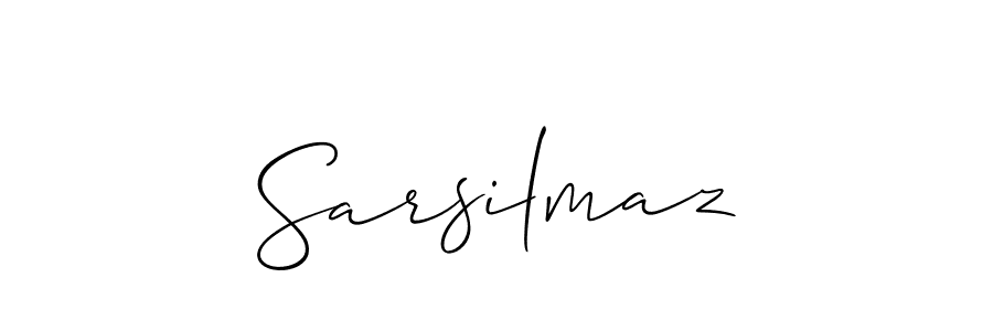How to make Sarsilmaz signature? Allison_Script is a professional autograph style. Create handwritten signature for Sarsilmaz name. Sarsilmaz signature style 2 images and pictures png