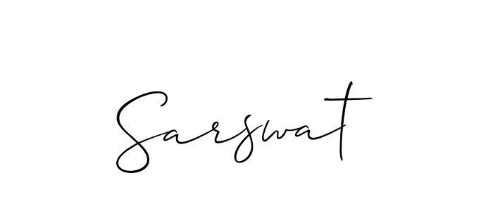 The best way (Allison_Script) to make a short signature is to pick only two or three words in your name. The name Sarswat include a total of six letters. For converting this name. Sarswat signature style 2 images and pictures png