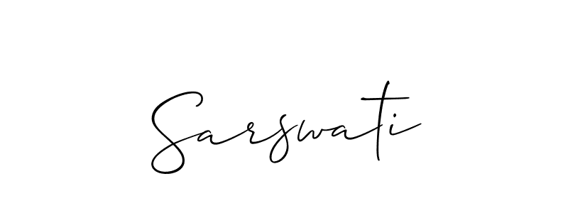 Use a signature maker to create a handwritten signature online. With this signature software, you can design (Allison_Script) your own signature for name Sarswati. Sarswati signature style 2 images and pictures png