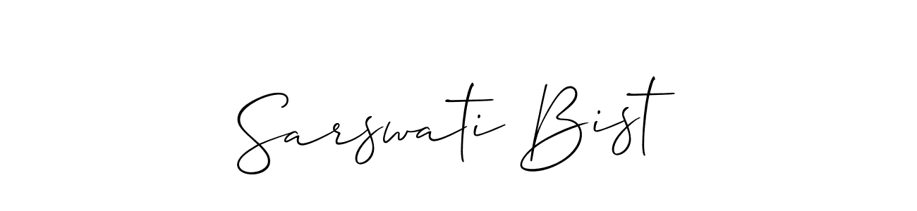 This is the best signature style for the Sarswati Bist name. Also you like these signature font (Allison_Script). Mix name signature. Sarswati Bist signature style 2 images and pictures png