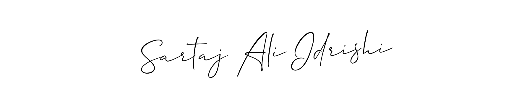 The best way (Allison_Script) to make a short signature is to pick only two or three words in your name. The name Sartaj Ali Idrishi include a total of six letters. For converting this name. Sartaj Ali Idrishi signature style 2 images and pictures png