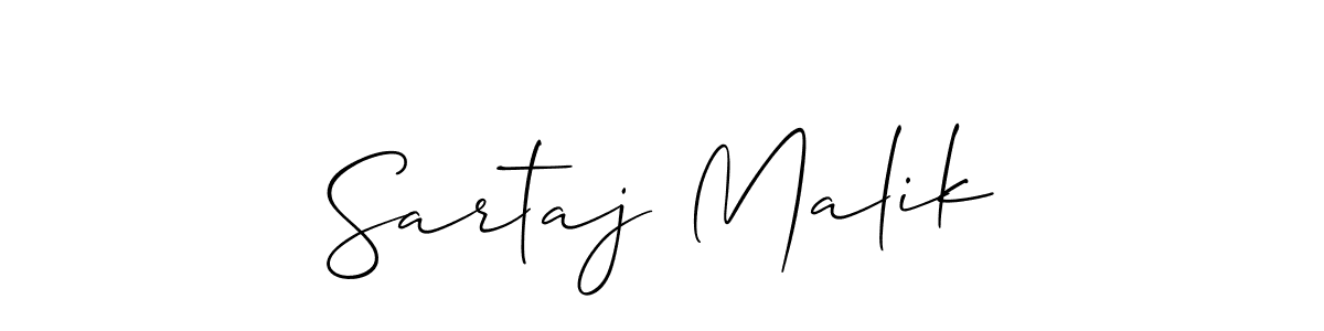 Make a beautiful signature design for name Sartaj Malik. With this signature (Allison_Script) style, you can create a handwritten signature for free. Sartaj Malik signature style 2 images and pictures png