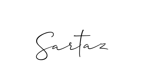Allison_Script is a professional signature style that is perfect for those who want to add a touch of class to their signature. It is also a great choice for those who want to make their signature more unique. Get Sartaz name to fancy signature for free. Sartaz signature style 2 images and pictures png