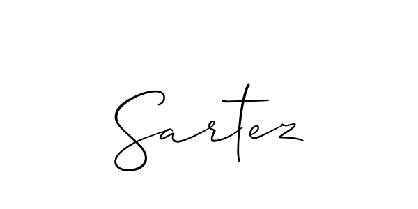 How to make Sartez name signature. Use Allison_Script style for creating short signs online. This is the latest handwritten sign. Sartez signature style 2 images and pictures png