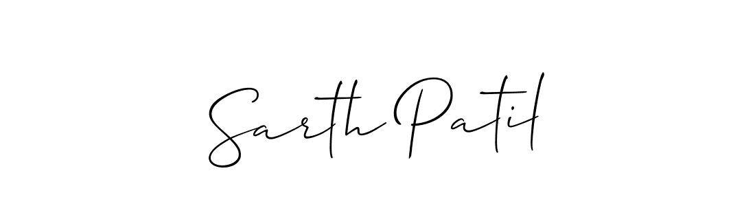 Also You can easily find your signature by using the search form. We will create Sarth Patil name handwritten signature images for you free of cost using Allison_Script sign style. Sarth Patil signature style 2 images and pictures png