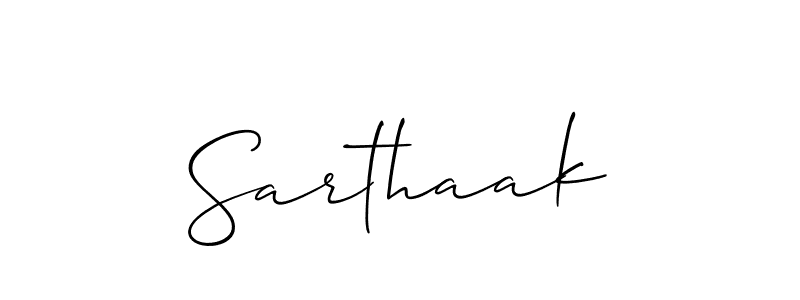 You should practise on your own different ways (Allison_Script) to write your name (Sarthaak) in signature. don't let someone else do it for you. Sarthaak signature style 2 images and pictures png