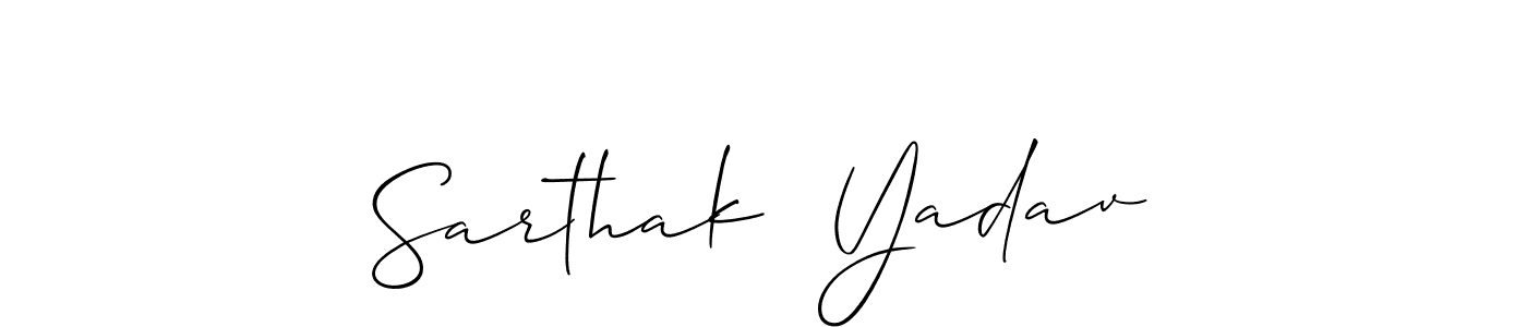 Check out images of Autograph of Sarthak  Yadav name. Actor Sarthak  Yadav Signature Style. Allison_Script is a professional sign style online. Sarthak  Yadav signature style 2 images and pictures png