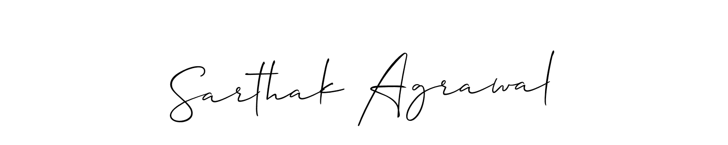 Also we have Sarthak Agrawal name is the best signature style. Create professional handwritten signature collection using Allison_Script autograph style. Sarthak Agrawal signature style 2 images and pictures png
