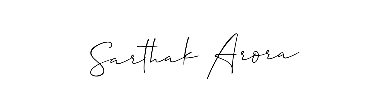 Sarthak Arora stylish signature style. Best Handwritten Sign (Allison_Script) for my name. Handwritten Signature Collection Ideas for my name Sarthak Arora. Sarthak Arora signature style 2 images and pictures png