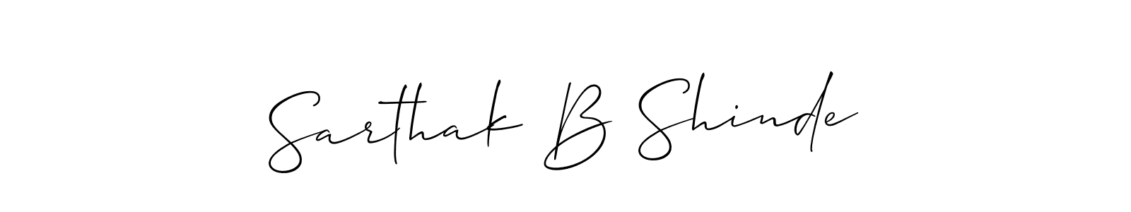 Use a signature maker to create a handwritten signature online. With this signature software, you can design (Allison_Script) your own signature for name Sarthak B Shinde. Sarthak B Shinde signature style 2 images and pictures png