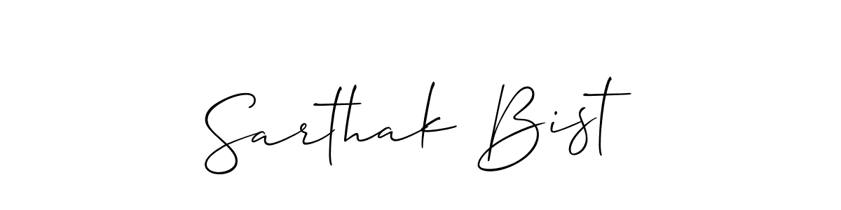 How to Draw Sarthak Bist signature style? Allison_Script is a latest design signature styles for name Sarthak Bist. Sarthak Bist signature style 2 images and pictures png