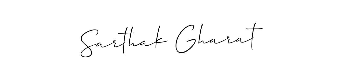 Sarthak Gharat stylish signature style. Best Handwritten Sign (Allison_Script) for my name. Handwritten Signature Collection Ideas for my name Sarthak Gharat. Sarthak Gharat signature style 2 images and pictures png
