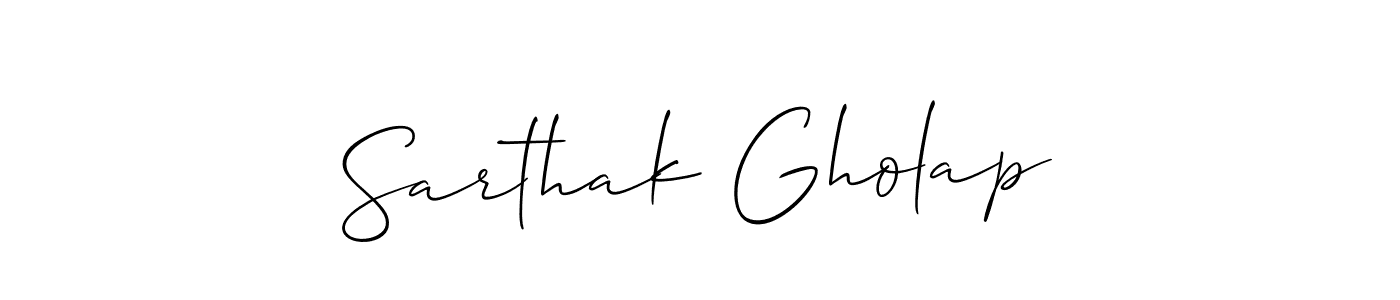 You can use this online signature creator to create a handwritten signature for the name Sarthak Gholap. This is the best online autograph maker. Sarthak Gholap signature style 2 images and pictures png