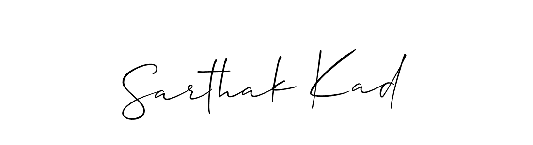 Sarthak Kad stylish signature style. Best Handwritten Sign (Allison_Script) for my name. Handwritten Signature Collection Ideas for my name Sarthak Kad. Sarthak Kad signature style 2 images and pictures png