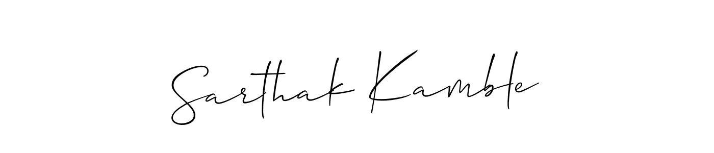 How to make Sarthak Kamble signature? Allison_Script is a professional autograph style. Create handwritten signature for Sarthak Kamble name. Sarthak Kamble signature style 2 images and pictures png