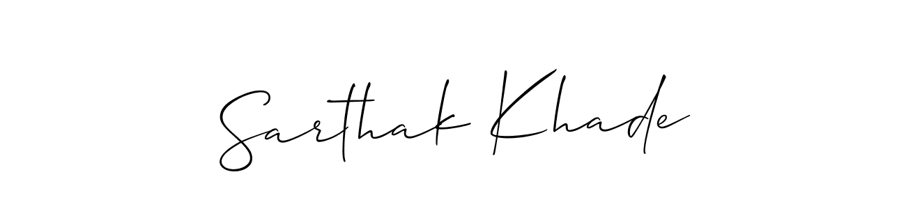 Make a beautiful signature design for name Sarthak Khade. Use this online signature maker to create a handwritten signature for free. Sarthak Khade signature style 2 images and pictures png