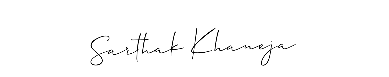 Use a signature maker to create a handwritten signature online. With this signature software, you can design (Allison_Script) your own signature for name Sarthak Khaneja. Sarthak Khaneja signature style 2 images and pictures png