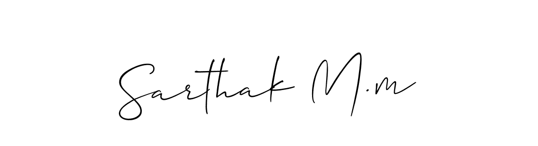 It looks lik you need a new signature style for name Sarthak M.m. Design unique handwritten (Allison_Script) signature with our free signature maker in just a few clicks. Sarthak M.m signature style 2 images and pictures png