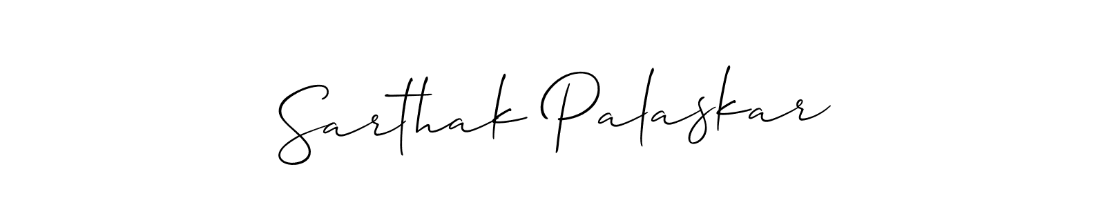 Design your own signature with our free online signature maker. With this signature software, you can create a handwritten (Allison_Script) signature for name Sarthak Palaskar. Sarthak Palaskar signature style 2 images and pictures png