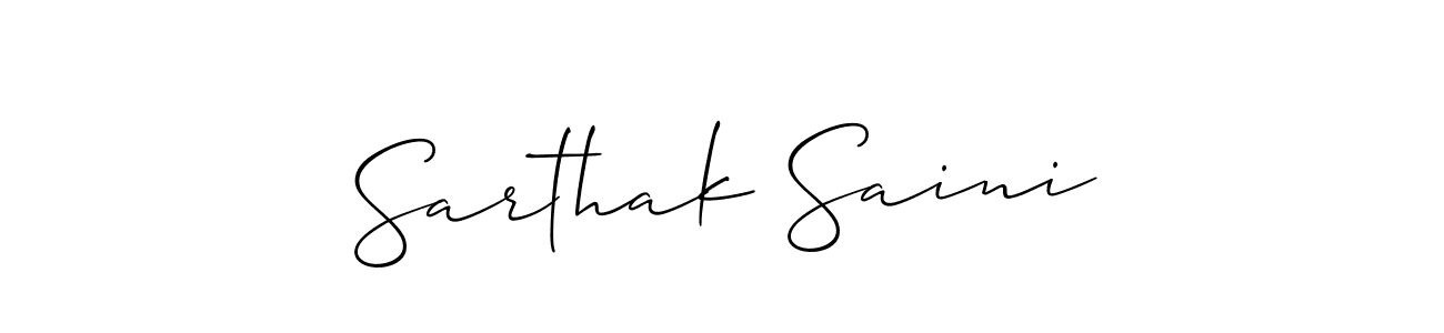 if you are searching for the best signature style for your name Sarthak Saini. so please give up your signature search. here we have designed multiple signature styles  using Allison_Script. Sarthak Saini signature style 2 images and pictures png