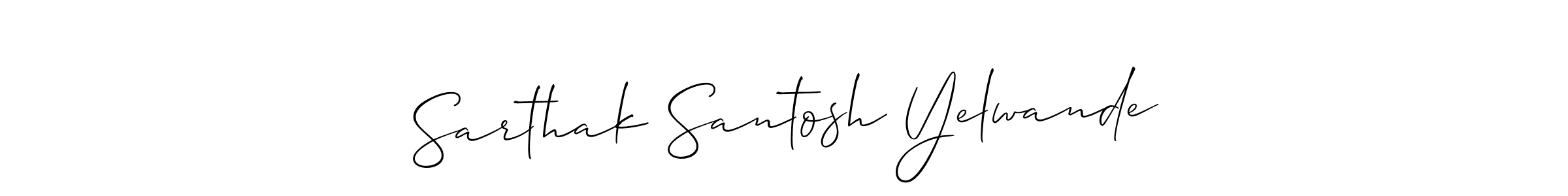 Also You can easily find your signature by using the search form. We will create Sarthak Santosh Yelwande name handwritten signature images for you free of cost using Allison_Script sign style. Sarthak Santosh Yelwande signature style 2 images and pictures png