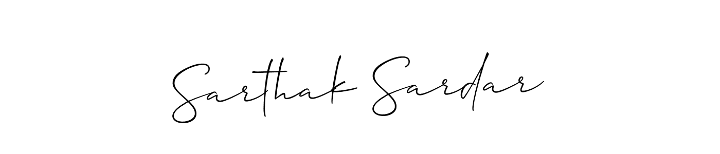 It looks lik you need a new signature style for name Sarthak Sardar. Design unique handwritten (Allison_Script) signature with our free signature maker in just a few clicks. Sarthak Sardar signature style 2 images and pictures png