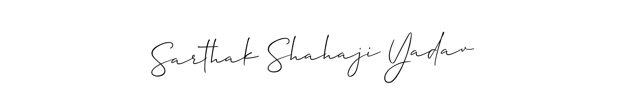 if you are searching for the best signature style for your name Sarthak Shahaji Yadav. so please give up your signature search. here we have designed multiple signature styles  using Allison_Script. Sarthak Shahaji Yadav signature style 2 images and pictures png