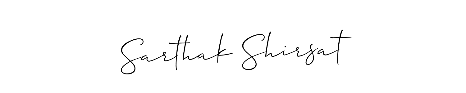 Similarly Allison_Script is the best handwritten signature design. Signature creator online .You can use it as an online autograph creator for name Sarthak Shirsat. Sarthak Shirsat signature style 2 images and pictures png