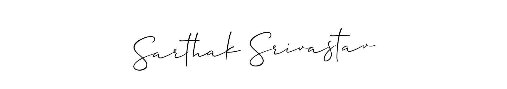 It looks lik you need a new signature style for name Sarthak Srivastav. Design unique handwritten (Allison_Script) signature with our free signature maker in just a few clicks. Sarthak Srivastav signature style 2 images and pictures png