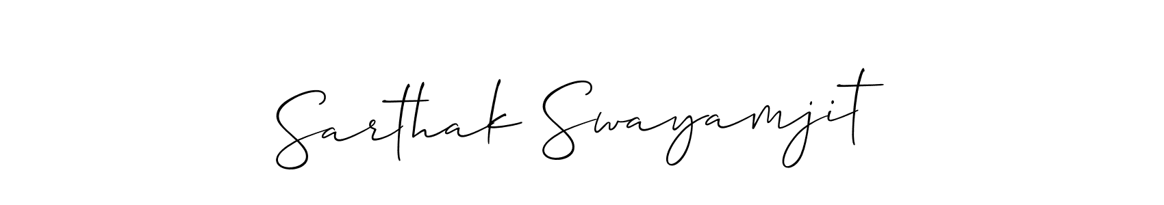 You can use this online signature creator to create a handwritten signature for the name Sarthak Swayamjit. This is the best online autograph maker. Sarthak Swayamjit signature style 2 images and pictures png