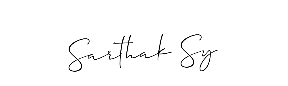 How to make Sarthak Sy signature? Allison_Script is a professional autograph style. Create handwritten signature for Sarthak Sy name. Sarthak Sy signature style 2 images and pictures png