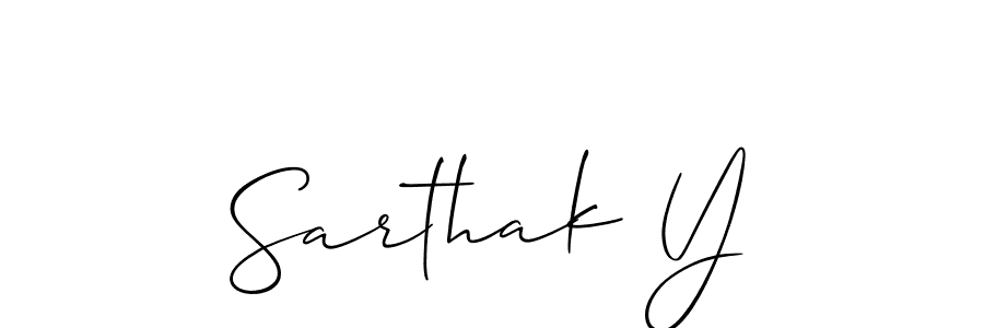 Best and Professional Signature Style for Sarthak Y. Allison_Script Best Signature Style Collection. Sarthak Y signature style 2 images and pictures png