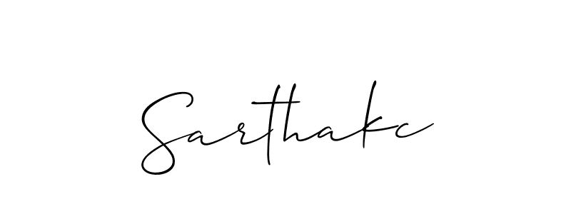 Allison_Script is a professional signature style that is perfect for those who want to add a touch of class to their signature. It is also a great choice for those who want to make their signature more unique. Get Sarthakc name to fancy signature for free. Sarthakc signature style 2 images and pictures png