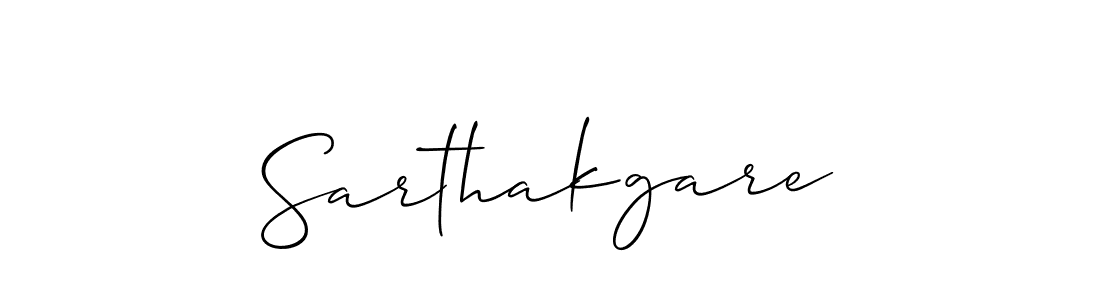 Also we have Sarthakgare name is the best signature style. Create professional handwritten signature collection using Allison_Script autograph style. Sarthakgare signature style 2 images and pictures png