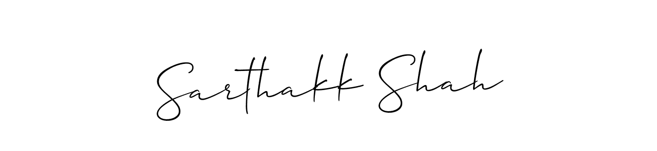 Allison_Script is a professional signature style that is perfect for those who want to add a touch of class to their signature. It is also a great choice for those who want to make their signature more unique. Get Sarthakk Shah name to fancy signature for free. Sarthakk Shah signature style 2 images and pictures png